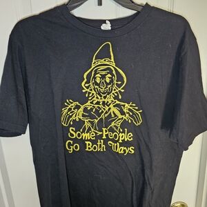 Gildan Black Tee with Yellow Wizard Graphic
